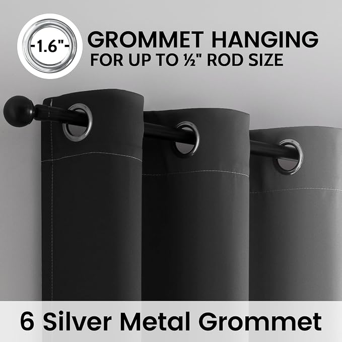 SimpleHome Ombre 100% Blackout Curtains - Image 3