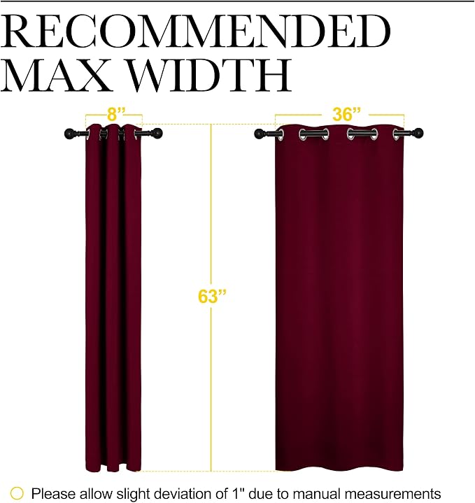NICETOWN Blackout Curtains for Bedroom, Window Room Darkning Curtains/Drapes - Image 6