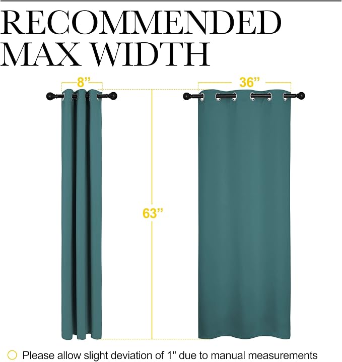 NICETOWN Thermal Insulated Solid Grommet Blackout Curtains/Drapes/Panels - Image 6