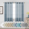 H.VERSAILTEX Linen Curtains Nickel Grommet Natural Linen Semi-Sheer Curtains 2 by HVERSAILTEX