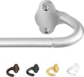 TVWOO Silver Wrap Around Curtain Rods:5/8 In Blackout Adjustable Window Curtain by TVWOO