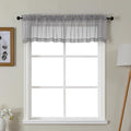 Gwine Charcoal Grey Valances for Windows, Small Light Filtering Rod Pocket Cafe by Gwine