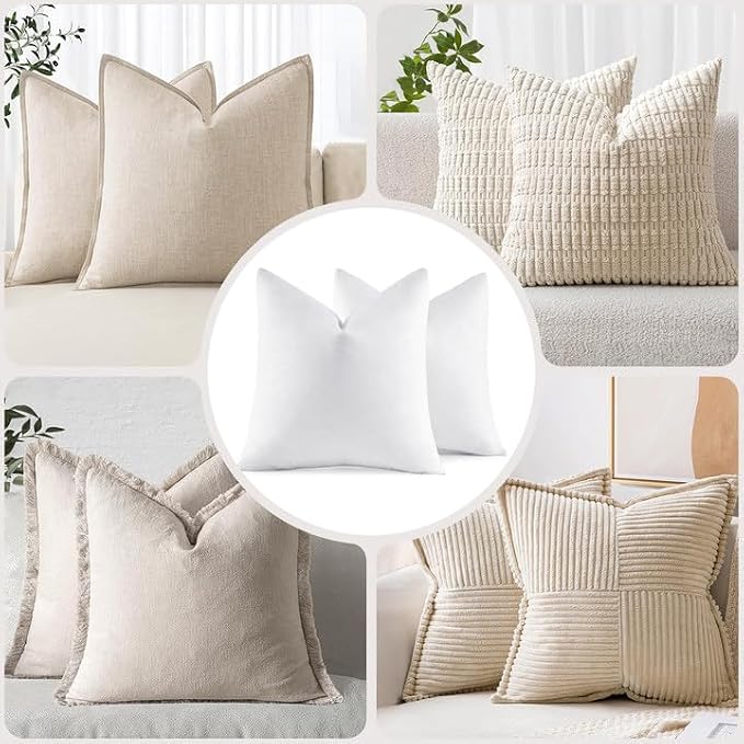 MIULEE 20x20 Pillow Inserts, Decorative Fluffy Throw Pillow Inserts Cotton - Image 7