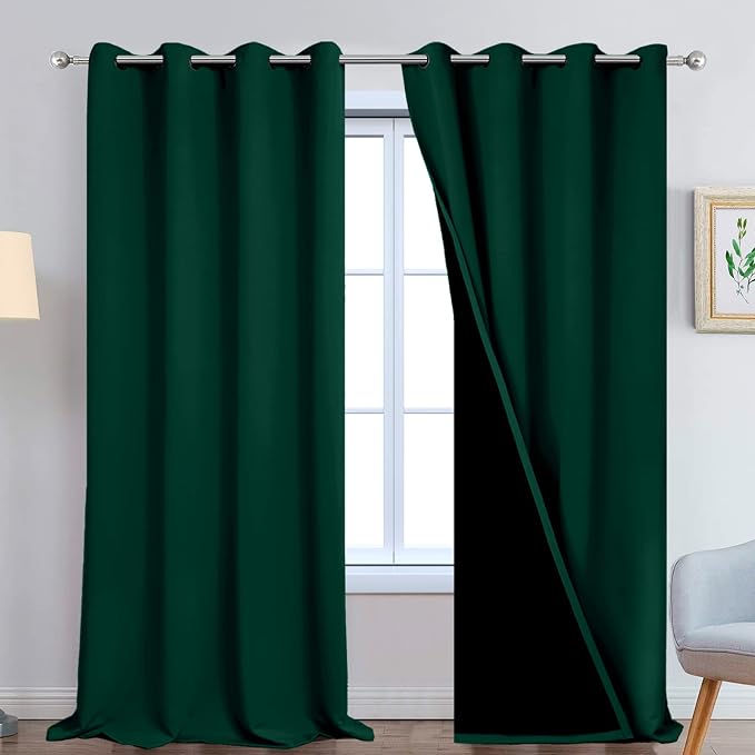 Yakamok 108 Inch Length 100% Blackout Window Curtain Panels, Full Light by Yakamok