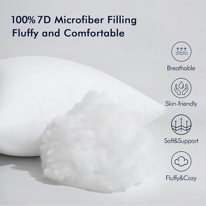 MIULEE Throw Pillow Insert Premium Pillow Stuffer Sham Rectangle - Image 2