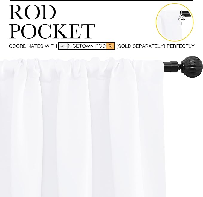 NICETOWN Kitchen Curtains, Short Home Decoration Curtains & Drapes, Small - Image 3