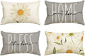 AVOIN colorlife Home Sweet Home Spring Summer Flowers Throw Pillow Covers by AVOINcolorlife