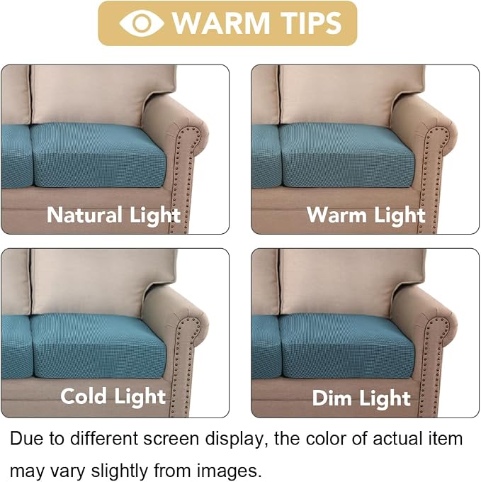 H.VERSAILTEX Super Stretch Individual Seat Cushion Covers Sofa Covers Couch - Image 7