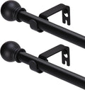 GXOACKJ 2 Pack Black Curtain Rods by GXOACKJ