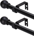 GXOACKJ 2 Pack Black Curtain Rods by GXOACKJ