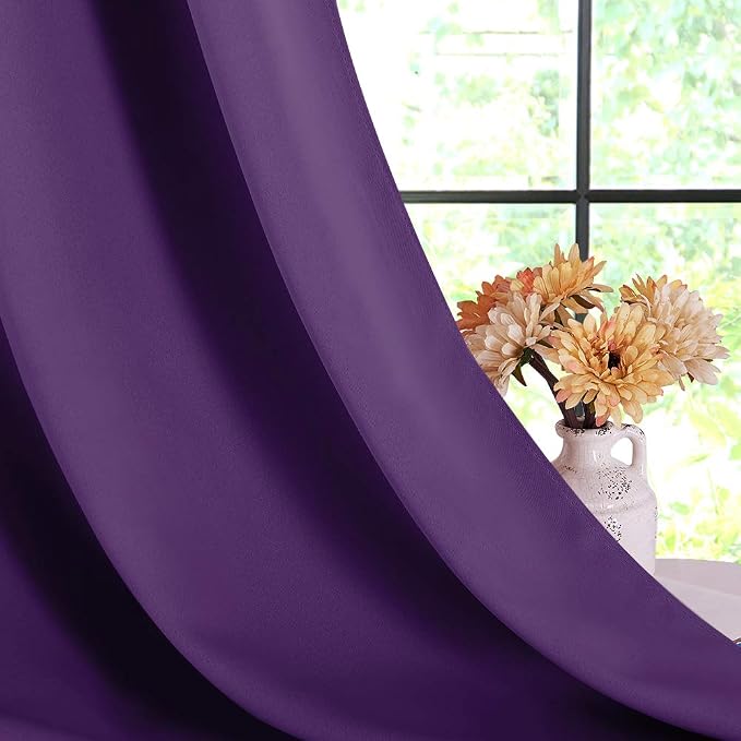 NICETOWN Bedroom Curtains Blackout Drapery Panels, 2 Panels, 70 x 108 inches - Image 4
