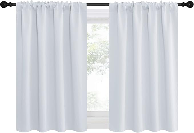 NICETOWN Greyish White Window Curtain Panels, RV Bunk Curtains, Thermal - Image 2