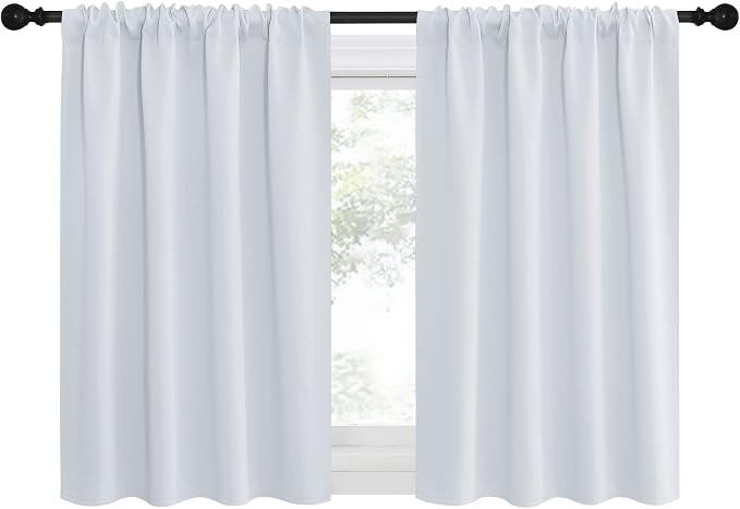 NICETOWN Greyish White Window Curtain Panels - Image 2