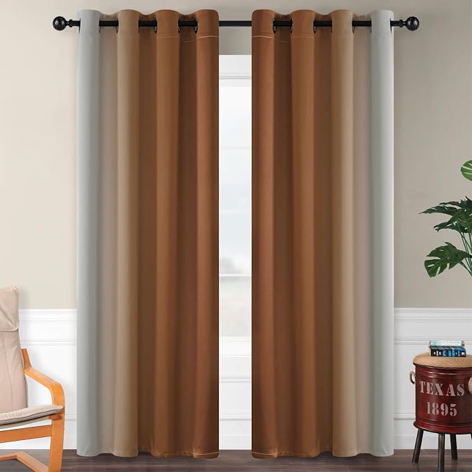 SimpleHome Ombre Room Darkening Curtains - Image 2