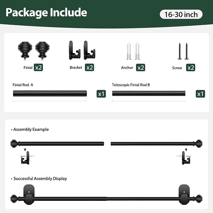 KAMANINA Curtain Rods No Drilling - Image 7