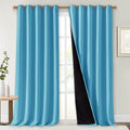 NICETOWN Full Shading Curtains for Windows, Teal Blue, 62 inches W x 95 inches L by NICETOWN