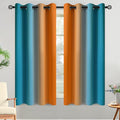 Yakamok Ombre Orange and Blue Curtains by Yakamok