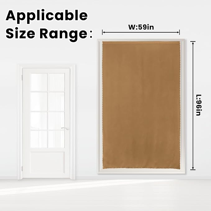Self Adhesive Curtains, Stick Curtain Blackout Shades Window Cover Curtains - Image 7