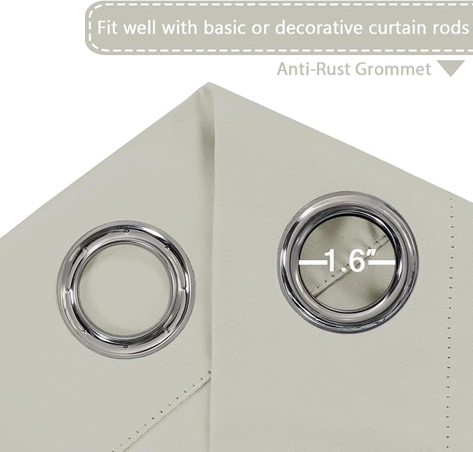 H.VERSAILTEX Blackout Patio Curtains 100 x 84 Inches - Image 3
