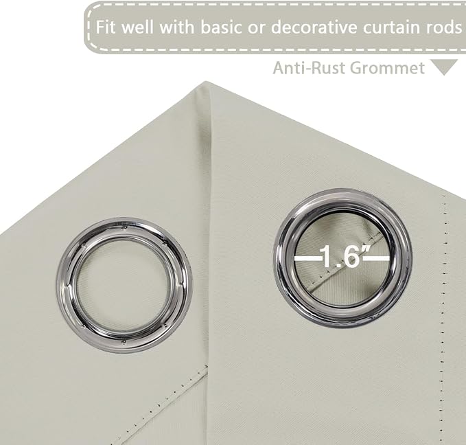 H.VERSAILTEX Blackout Patio Curtains 100 x 108 Inches - Image 3