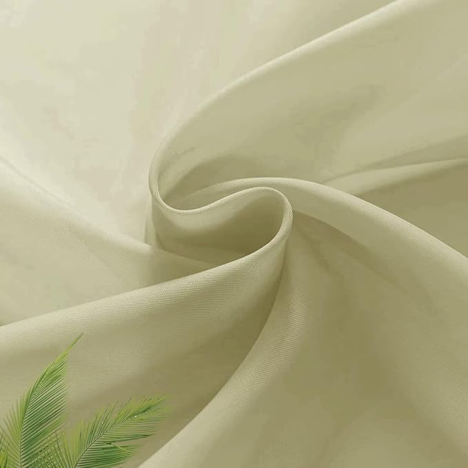 SpaceDresser Basic Rod Pocket Sheer Voile Window Curtain Panels Sage Green 1 - Image 5