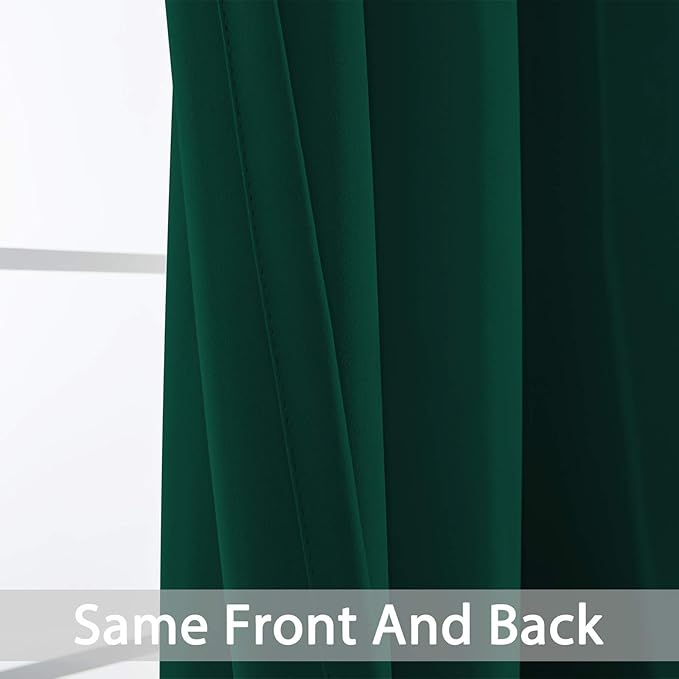 Yakamok Dark Green Blackout Curtains - Image 5