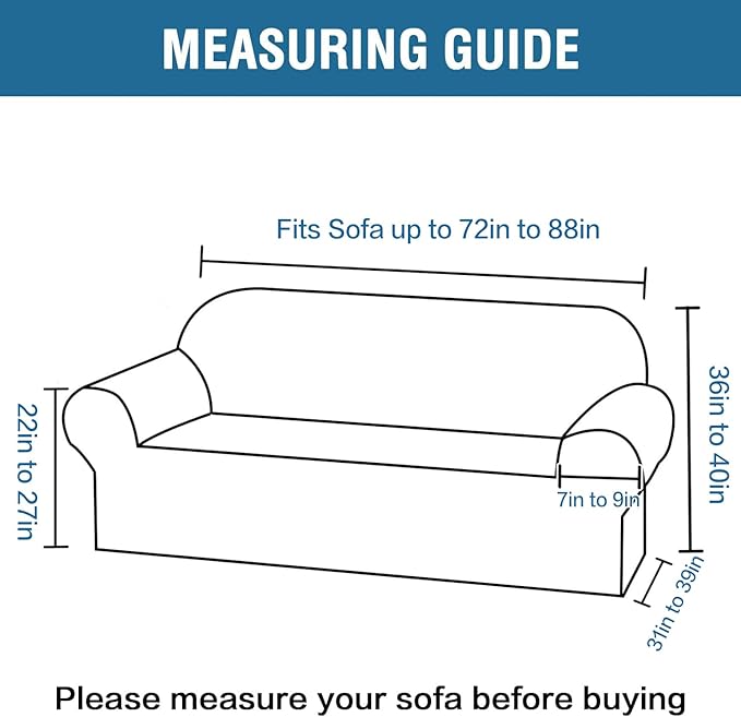 H.VERSAILTEX Stretch Couch Slipcovers - Image 2