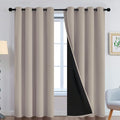 Yakamok 100% Blackout Curtains 90 Inches Long, 2 Thick Layers Heat and Full by Yakamok