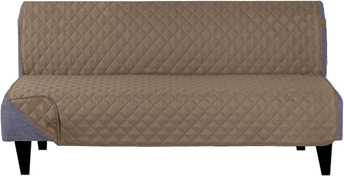 U-NICE HOME Reversible Futon Cover Sofa Slipcover Armless Furniture Protector by U-NICEHOME