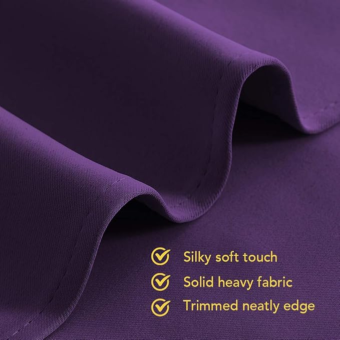 NICETOWN Blackout Window Curtains 70" L, 2 Panels, 34 inch, Royal Purple - Image 5