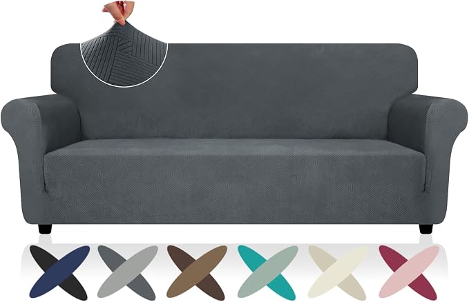 ZNSAYOTX Super Stretch Couch Cover, New Striped Sofa Covers Fitted Slipcovers by ZNSAYOTX