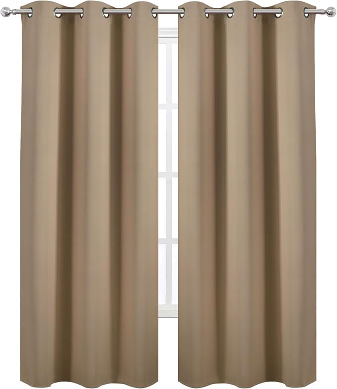 LEMOMO Natural Thermal Blackout Curtains/38 x 84 Inch/Set of 2 Panels Room - Image 2