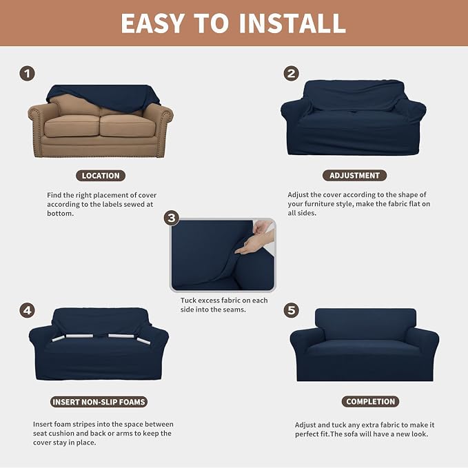Easy-Going 100% Waterproof Oversized Chair Couch Cover, Dual Waterproof Sofa - Image 5