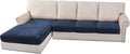 H.VERSAILTEX Velvet Stretch Sectional Couch Covers 4 Pieces Sofa Seat Cushion by HVERSAILTEX