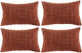 Fancy Homi 4 Packs Rust Decorative Throw Pillow Covers 12x24 Inch by Fancy+Homi
