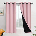 Yakamok Full Blackout Curtains 63 Inches Long, 2 Thick Layers Grommet Top by Yakamok