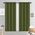 Yakamok Olive Green Curtains 54 Inches Length Blackout Curtain by Yakamok