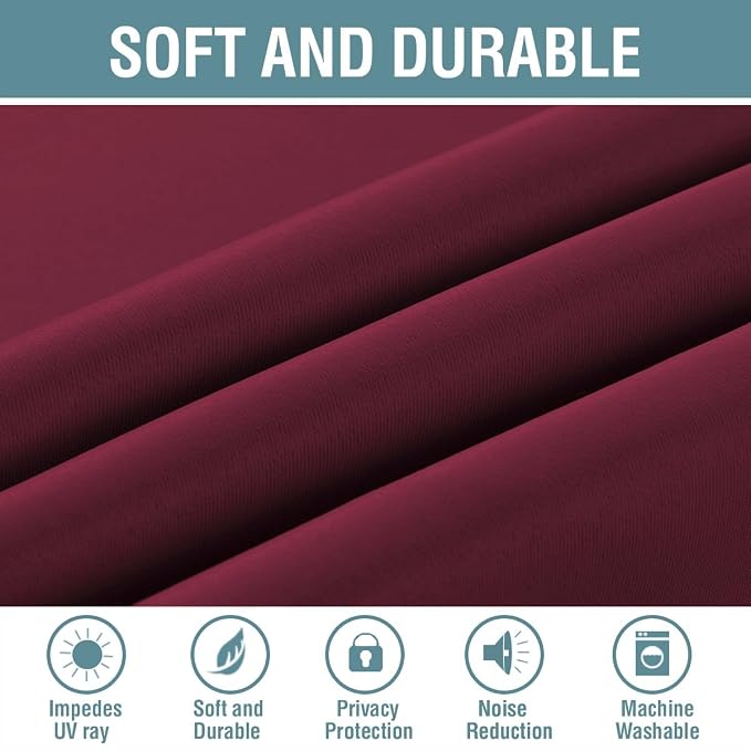 H.VERSAILTEX Light Blocking Blackout Curtains Window Treatment Thermal - Image 4