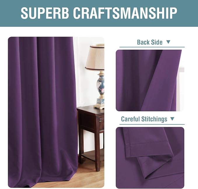 H.VERSAILTEX Thermal Insulated Blackout Window Curtains - Image 3