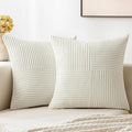 MIULEE White Decorative Throw Pillow Covers 18x18 Inch by MIULEE