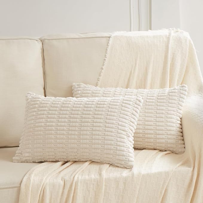 Fancy Homi 4 Packs Boho Cream Decorative Throw Pillow Covers 12x24 Inch - Image 6