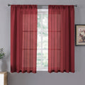Tollpiz Sheer Curtains Living Room Linen Textured Curtain Sheers Light by Tollpiz