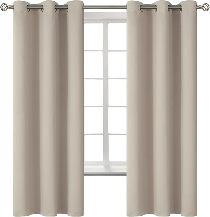 BGment Room Darkening Curtains 63 Inches Long by BGment