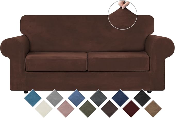 WEERRW Velvet Couch Covers for 2 Cushion Couch Sofa by WEERRW
