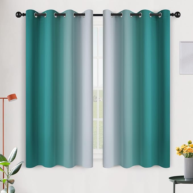 SimpleHome Ombre Room Darkening Curtains 54 inches Length by SimpleHome