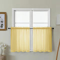 Gwine Short Kitchen Sheer Curtains 24 Inch Length by Gwine