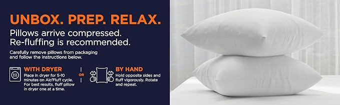 Amazon Basics Square Hypoallergenic Pillow Insert, Sofa Bed Couch Decorative - Image 4