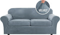 H.VERSAILTEX Real Velvet Plush 3 Piece Stretch Sofa Covers Couch Covers by HVERSAILTEX