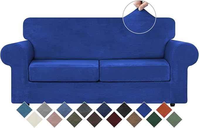 WEERRW Velvet Couch Covers for 2 Cushion Couch Sofa by WEERRW
