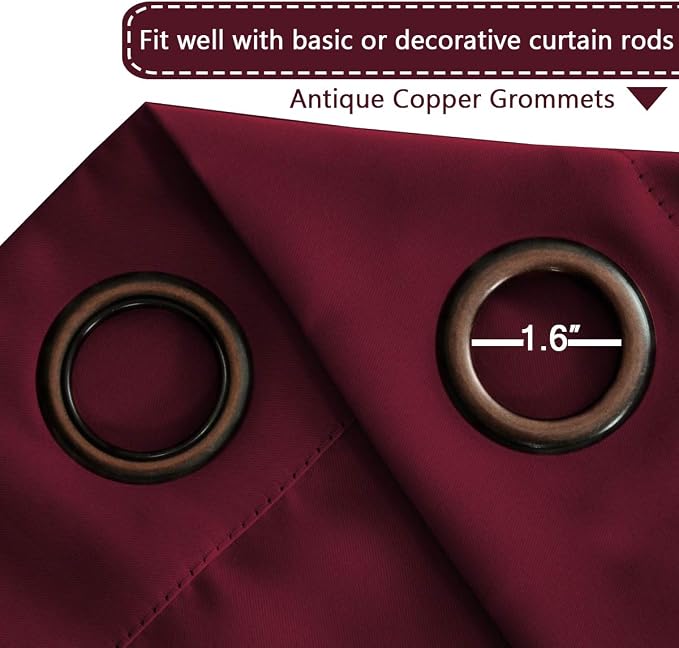 H.VERSAILTEX Thermal Insulated Grommet Blackout Curtains - Image 3